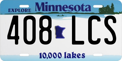 MN license plate 408LCS