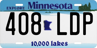 MN license plate 408LDP
