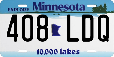 MN license plate 408LDQ