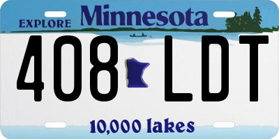 MN license plate 408LDT