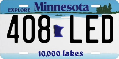 MN license plate 408LED
