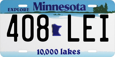 MN license plate 408LEI