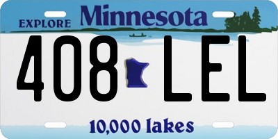 MN license plate 408LEL