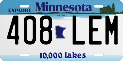 MN license plate 408LEM