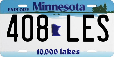 MN license plate 408LES