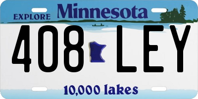 MN license plate 408LEY