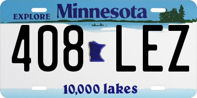 MN license plate 408LEZ