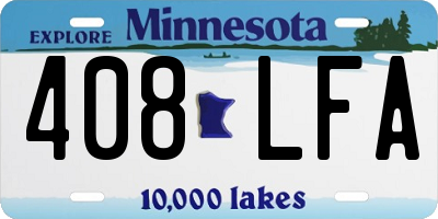 MN license plate 408LFA