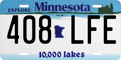 MN license plate 408LFE