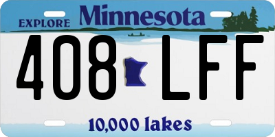 MN license plate 408LFF