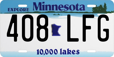 MN license plate 408LFG