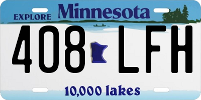 MN license plate 408LFH