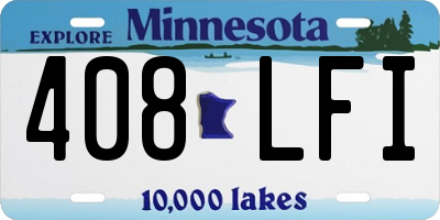 MN license plate 408LFI