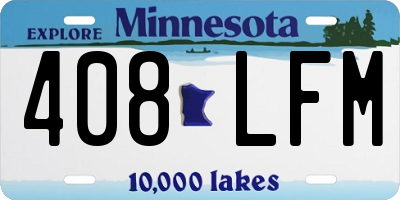 MN license plate 408LFM