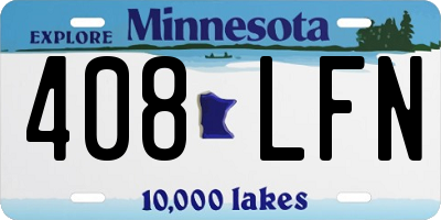 MN license plate 408LFN
