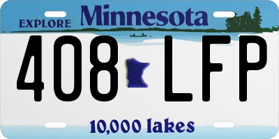MN license plate 408LFP