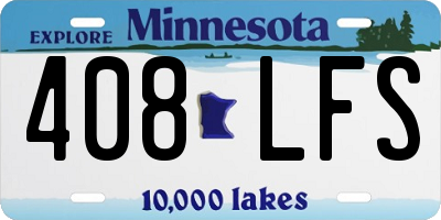 MN license plate 408LFS