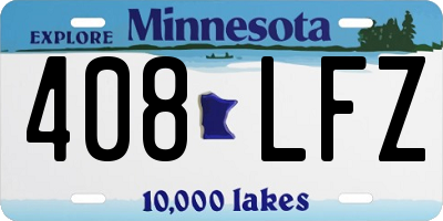MN license plate 408LFZ
