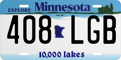 MN license plate 408LGB