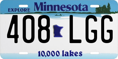 MN license plate 408LGG