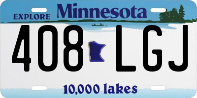 MN license plate 408LGJ