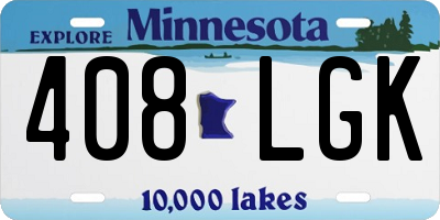 MN license plate 408LGK
