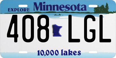 MN license plate 408LGL