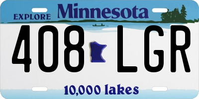 MN license plate 408LGR