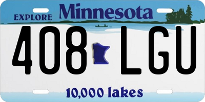MN license plate 408LGU