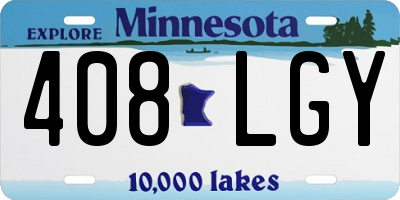 MN license plate 408LGY