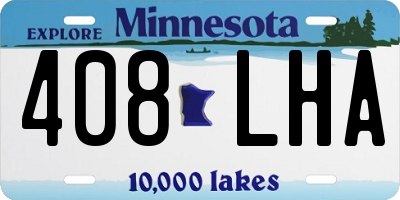MN license plate 408LHA