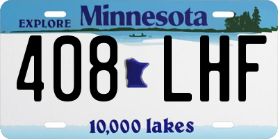 MN license plate 408LHF