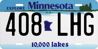 MN license plate 408LHG