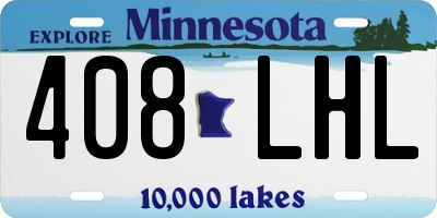MN license plate 408LHL