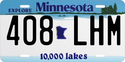 MN license plate 408LHM