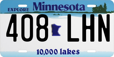 MN license plate 408LHN