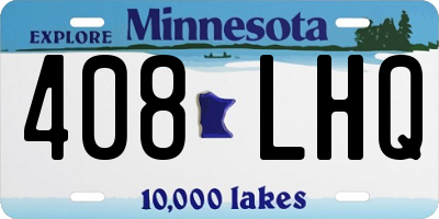 MN license plate 408LHQ