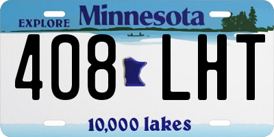MN license plate 408LHT