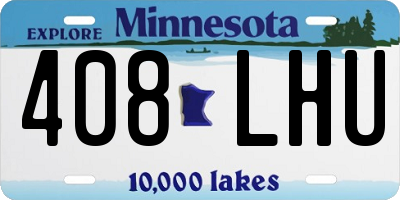 MN license plate 408LHU
