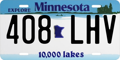 MN license plate 408LHV