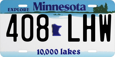 MN license plate 408LHW