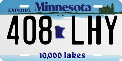 MN license plate 408LHY