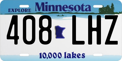MN license plate 408LHZ