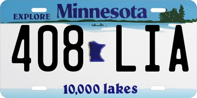 MN license plate 408LIA