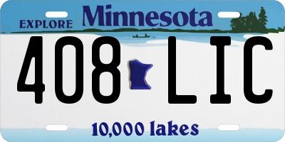 MN license plate 408LIC