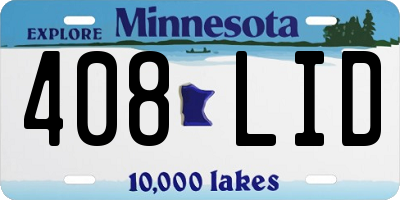 MN license plate 408LID