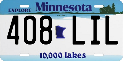 MN license plate 408LIL