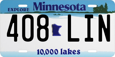 MN license plate 408LIN