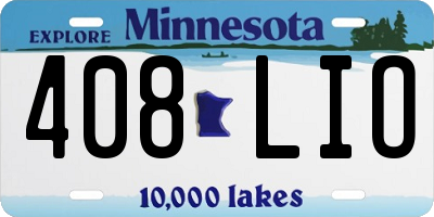 MN license plate 408LIO