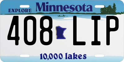 MN license plate 408LIP